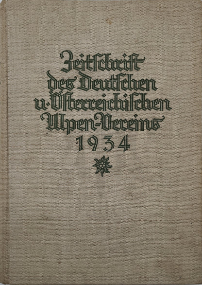 Zeitschrift des Deutschen und Österreichischen Alpenvereins 1934
