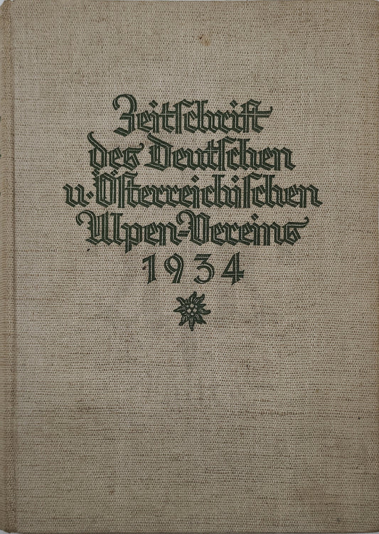 Zeitschrift des Deutschen und Österreichischen Alpenvereins 1934