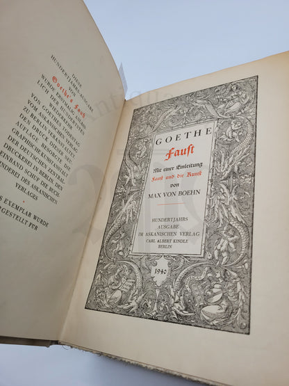 Faust (Ganzpergament Hundertjahrs Ausgabe)