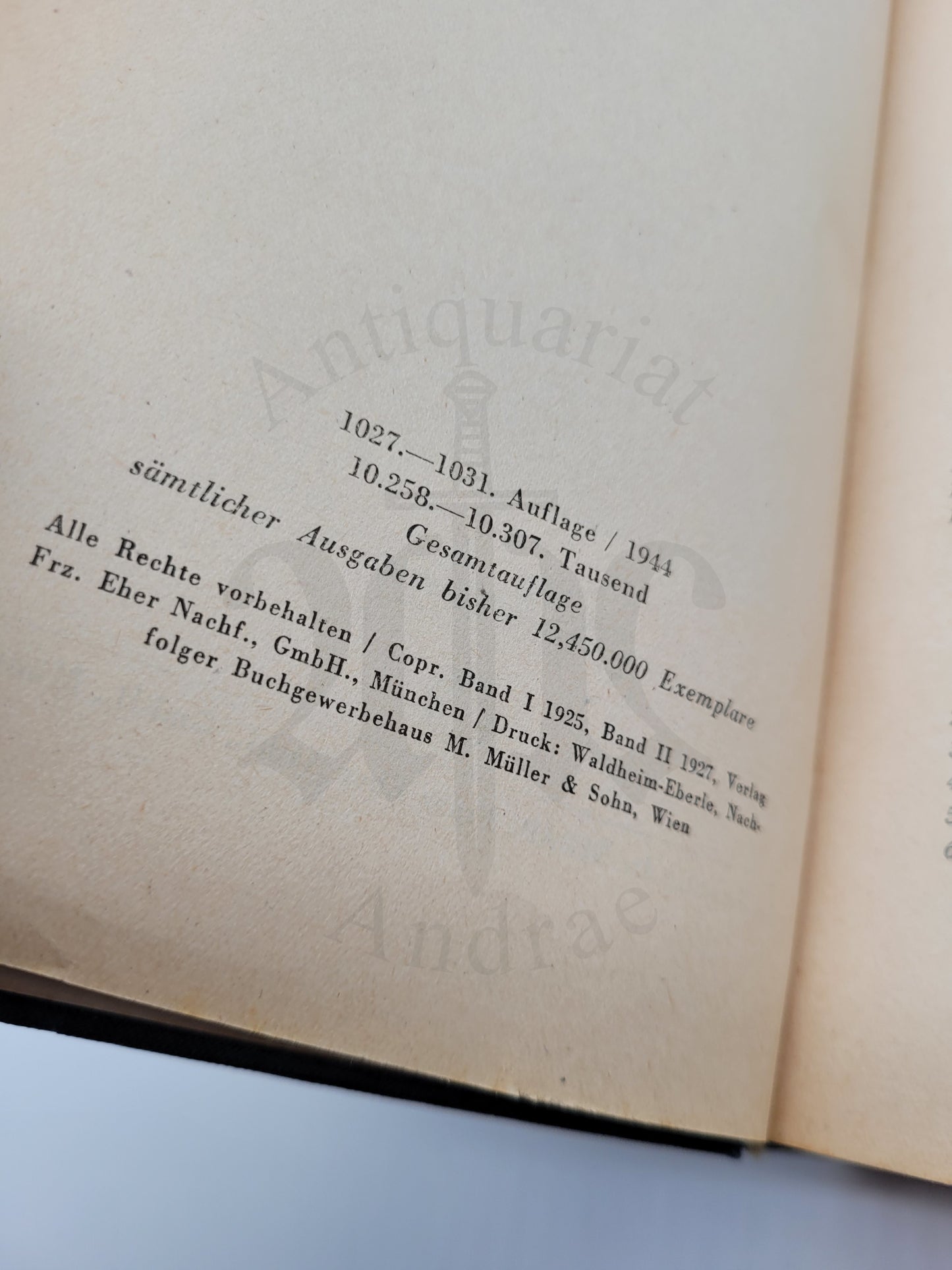 Mein Kampf letzte Volksausgabe 1944 (Druckschrift) (Selten)