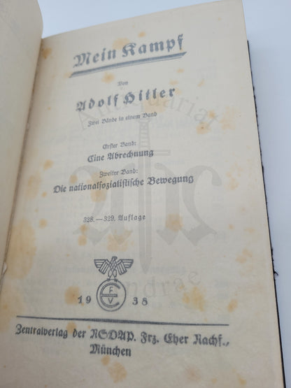 Mein Kampf Volksausgabe 1938 (NSKK Widmung)