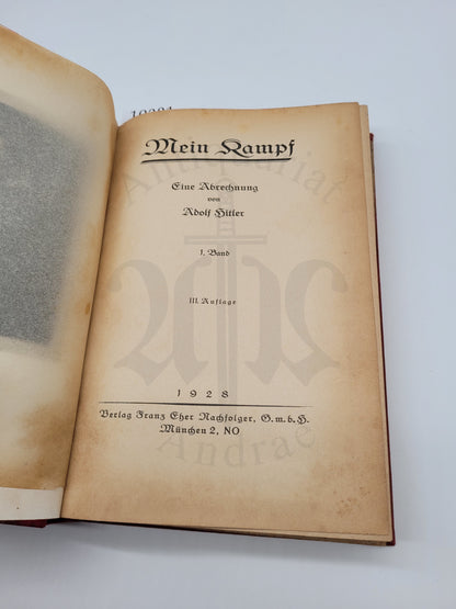 Mein Kampf 1928 3. Auflage
