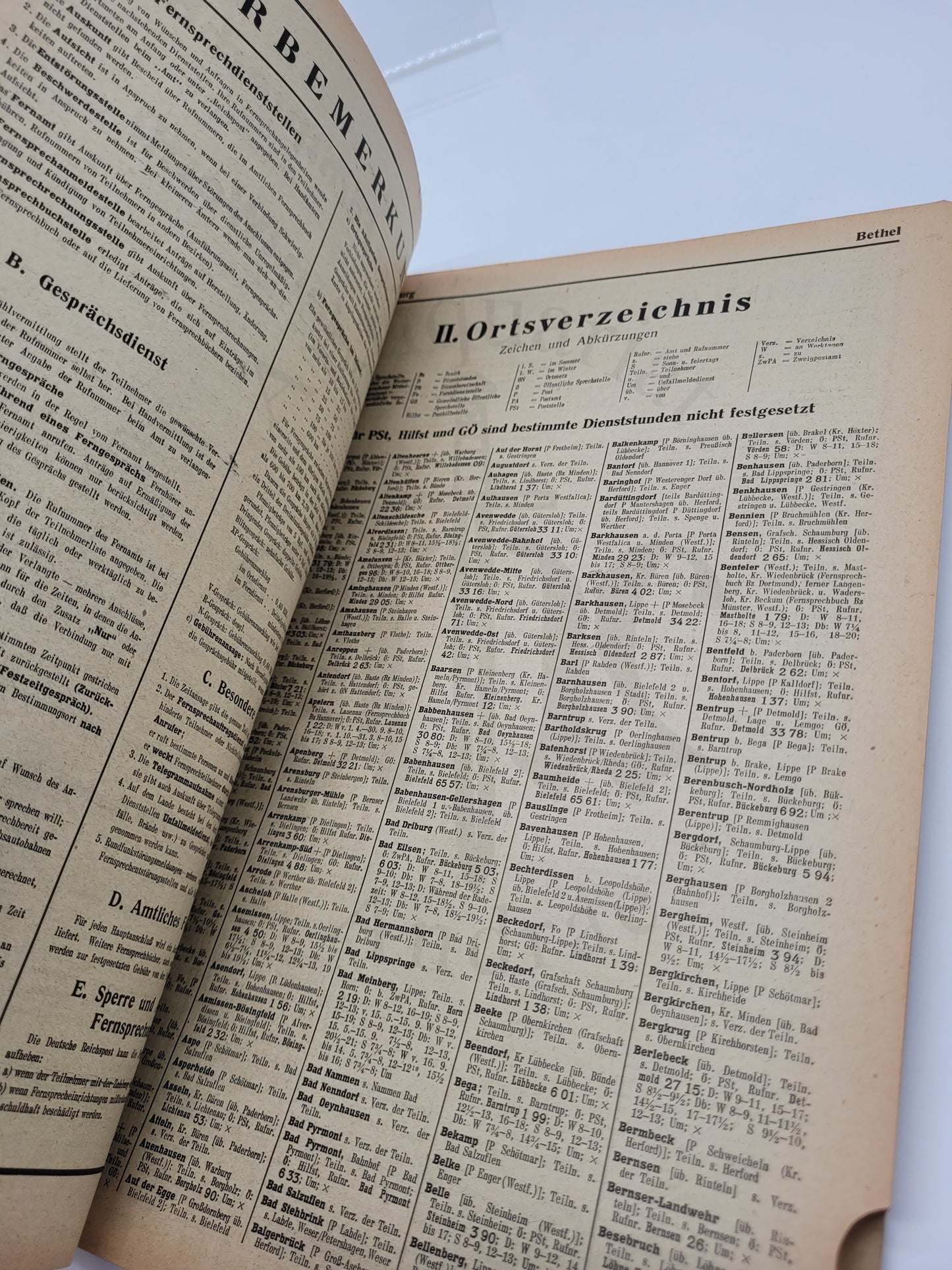 Amtliches Fernsprechbuch Minden (Westf)