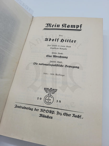 Mein Kampf Volksausgabe 1938