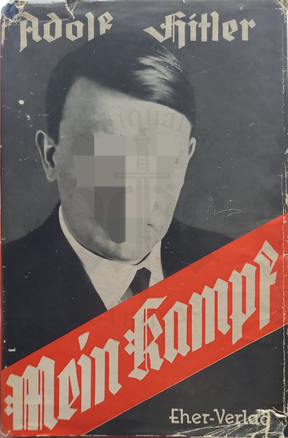 Mein Kampf Volksausgabe 1936 (Orig. Schutzumschlag) (TD-Widmung)