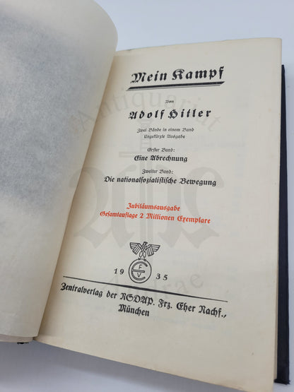 Mein Kampf Volksausgabe 1935 (Jubiläumsausgabe 2.Millionen)