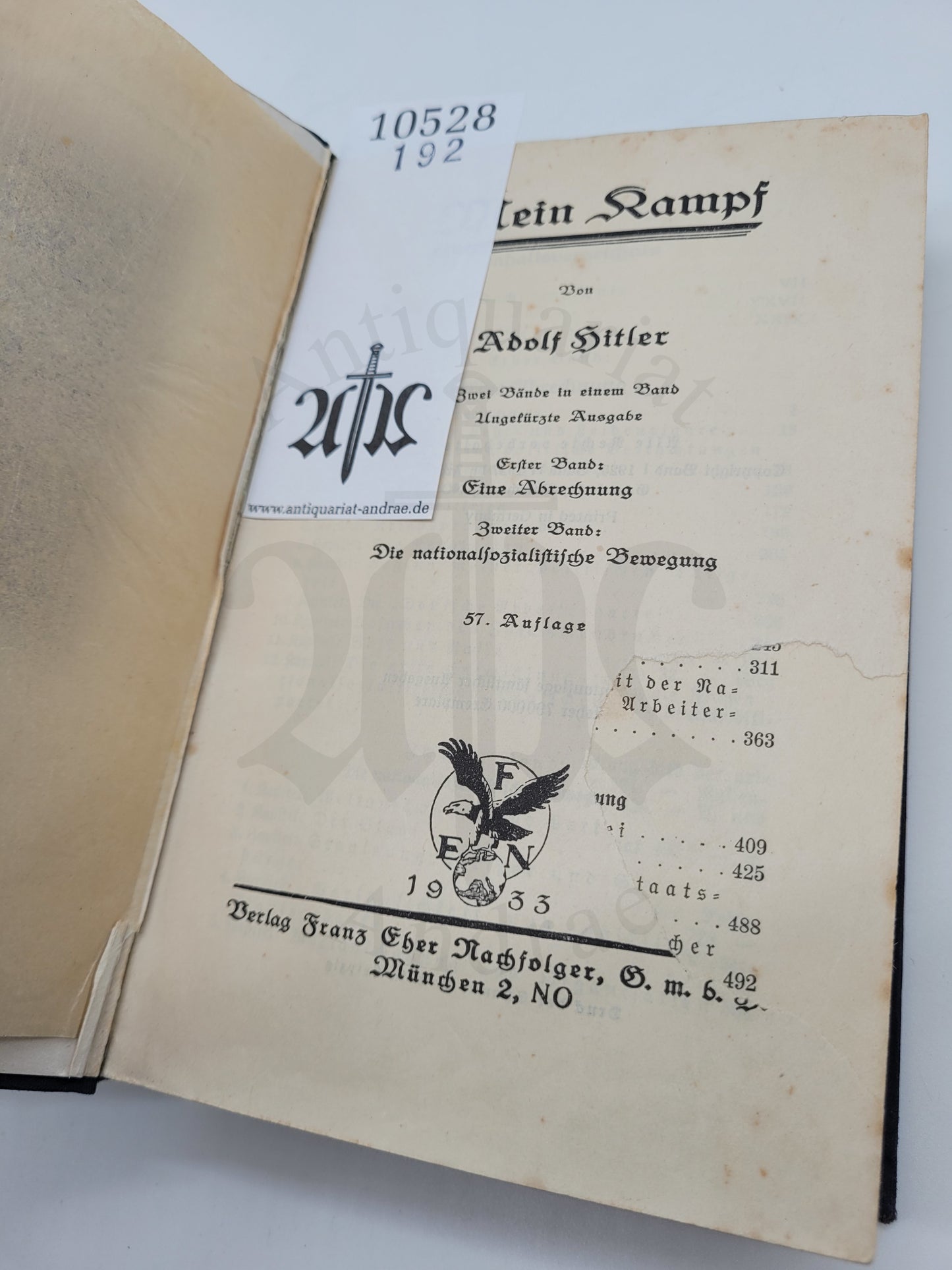 Mein Kampf Volksausgabe 1933