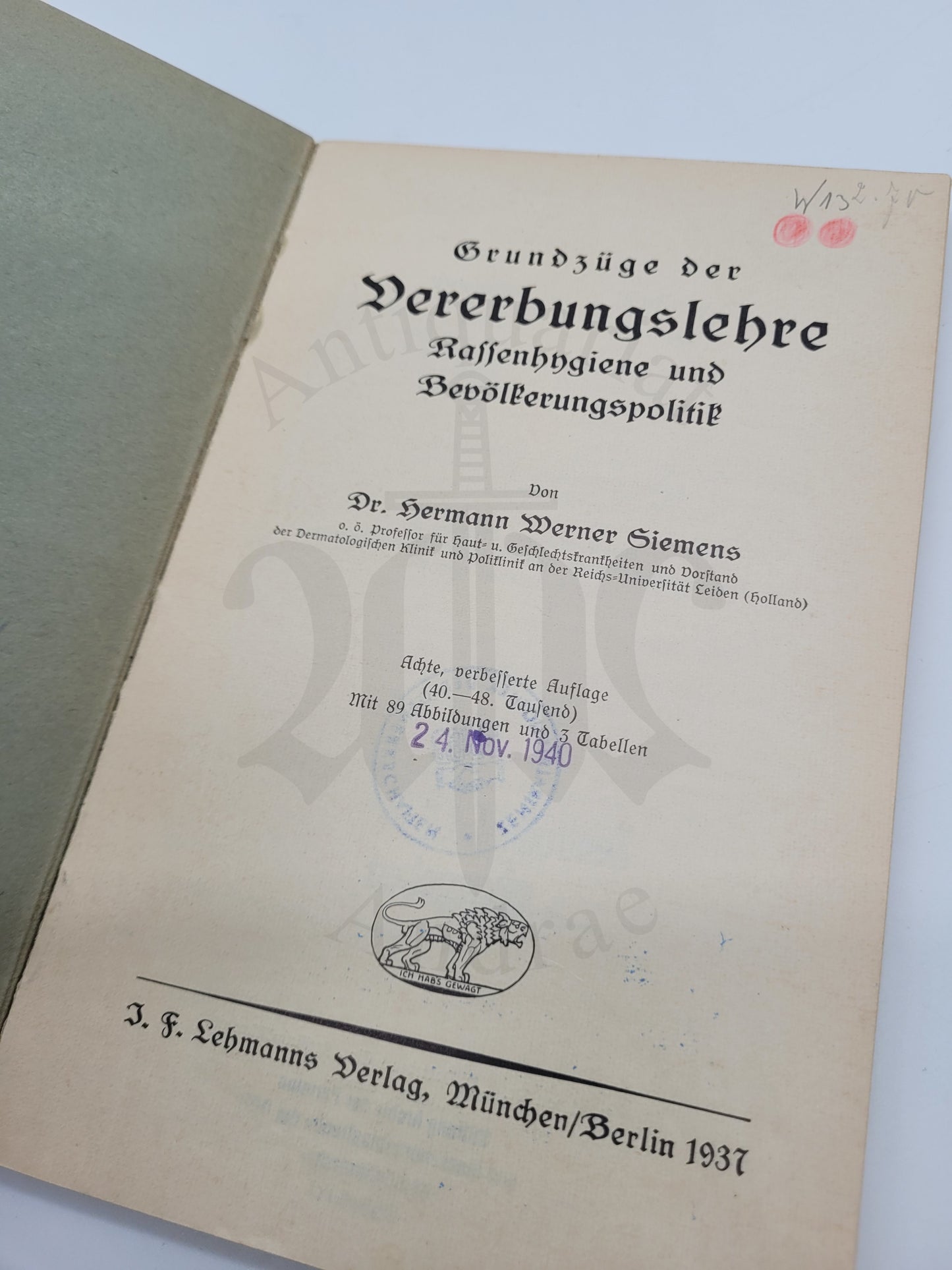 Vererbungslehre Rassenhygiene und Bevölkerungspolitik