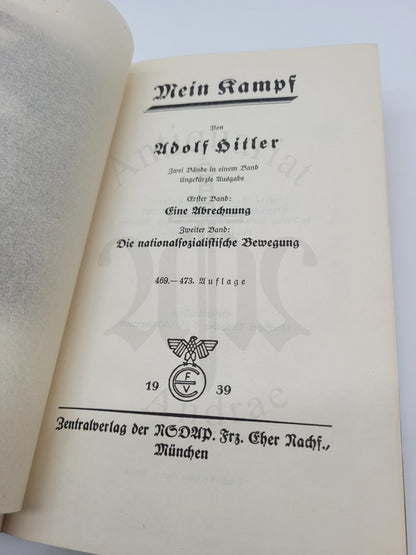Mein Kampf Volksausgabe 1939 (Mint)