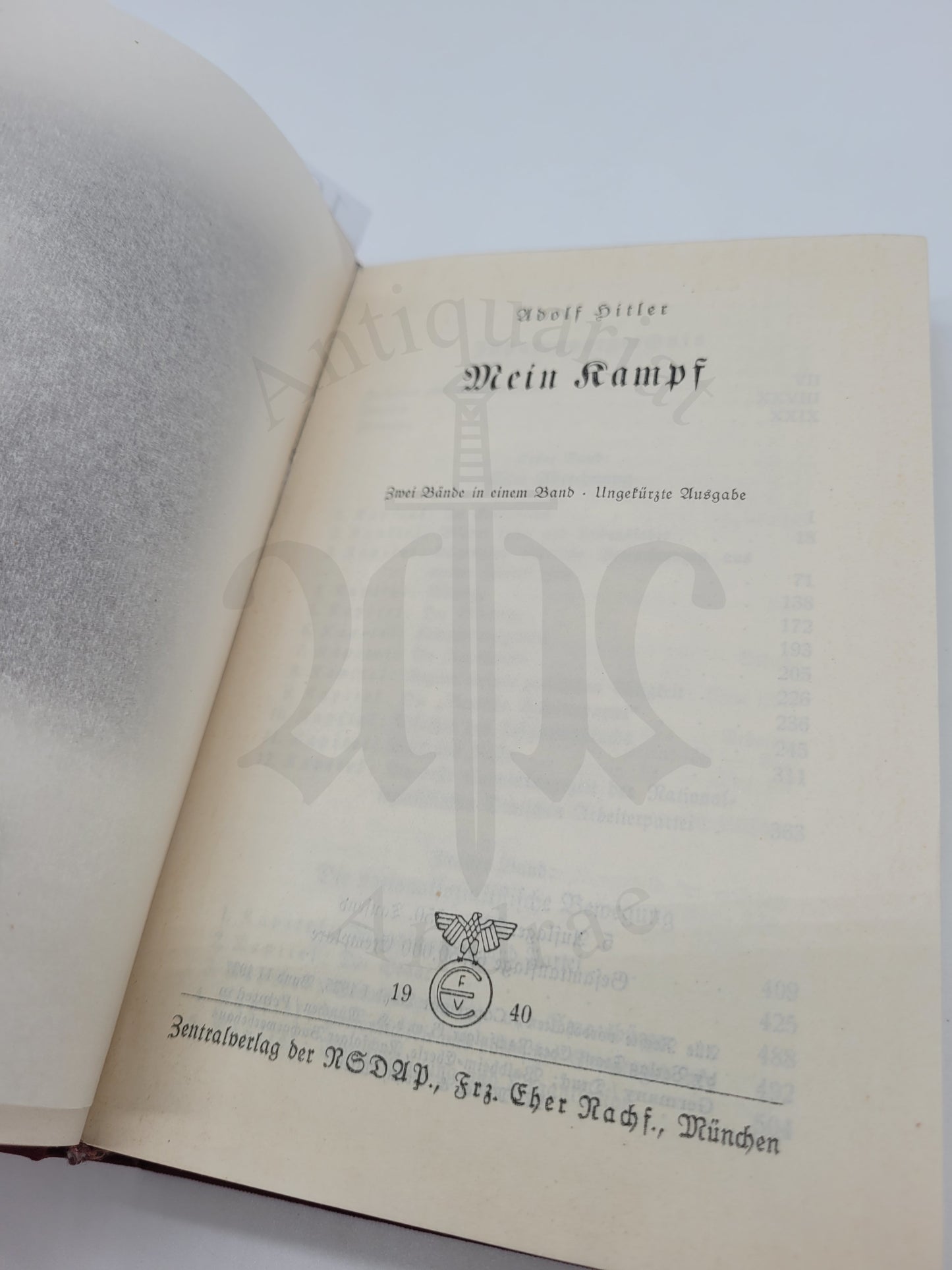 Mein Kampf Tornisterausgabe 1940