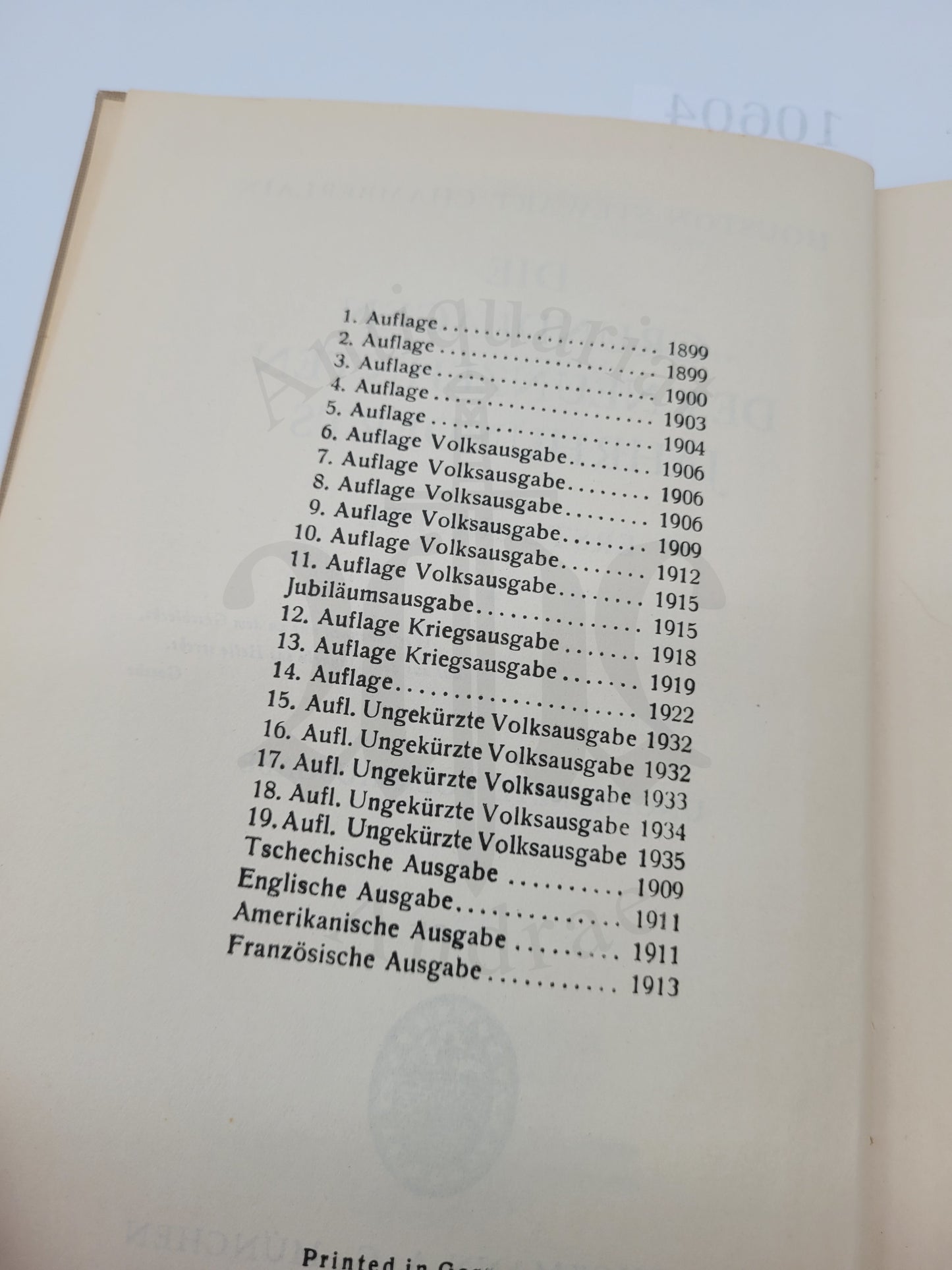 Die Grundlagen des 19. Jahrhunderts (Doppelband)