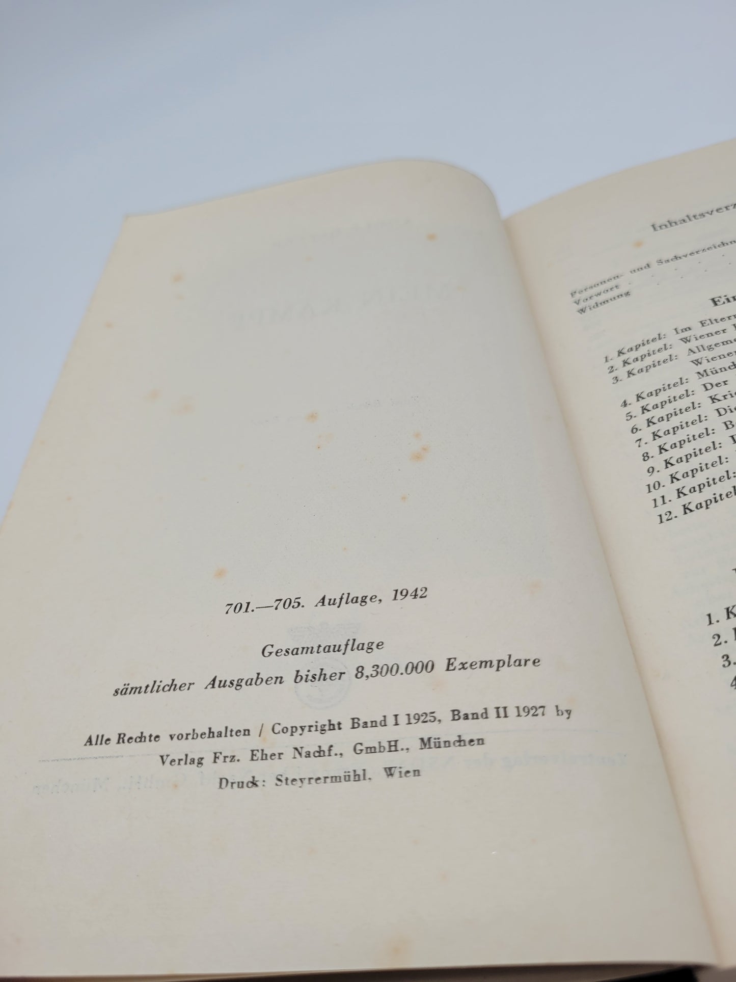 Mein Kampf Volksausgabe 1942 (Druckschrift) (Orig. Schutzumschlag) (Mint)