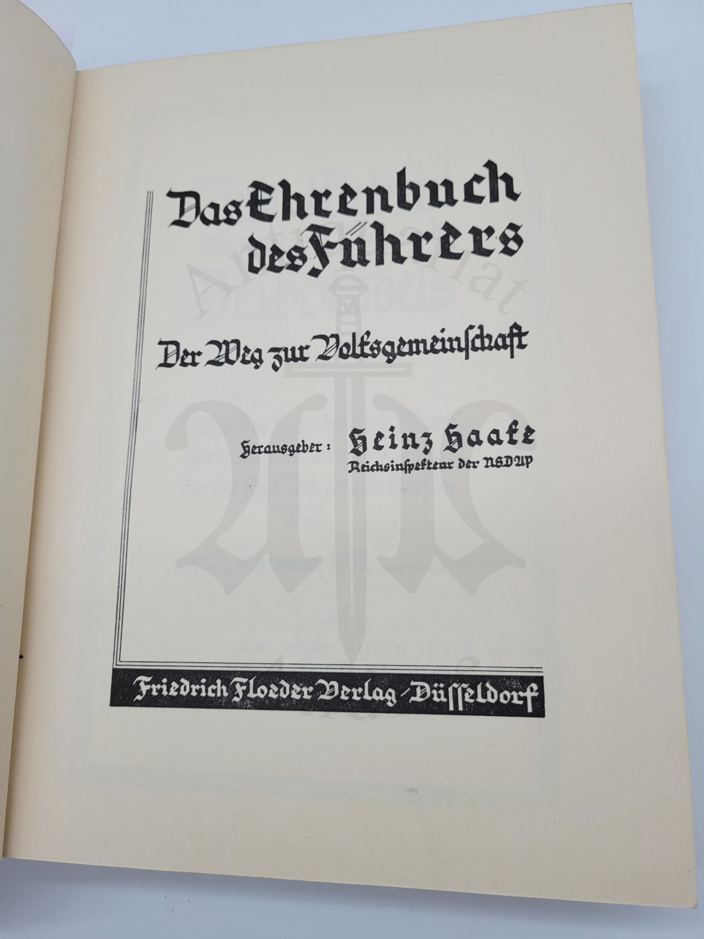 Das Ehrenbuch des Führers (Orig. Schutzumschlag) (+Karton) (Mint)