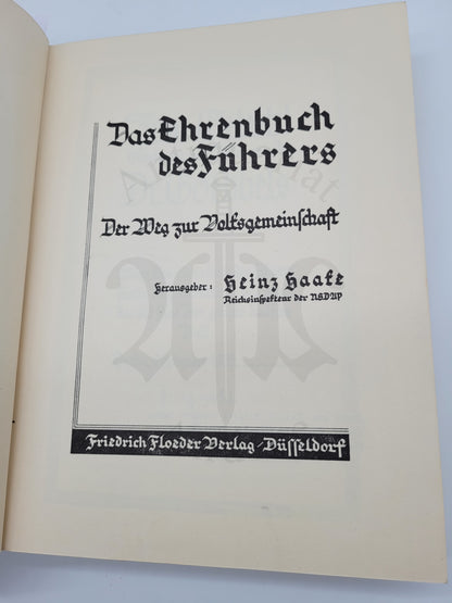 Das Ehrenbuch des Führers (Orig. Schutzumschlag) (+Karton) (Mint)