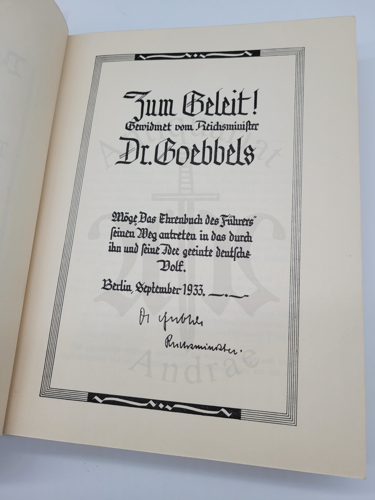 Das Ehrenbuch des Führers (Orig. Schutzumschlag) (+Karton) (Mint)