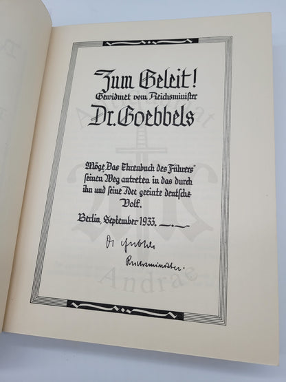 Das Ehrenbuch des Führers (Orig. Schutzumschlag) (+Karton) (Mint)