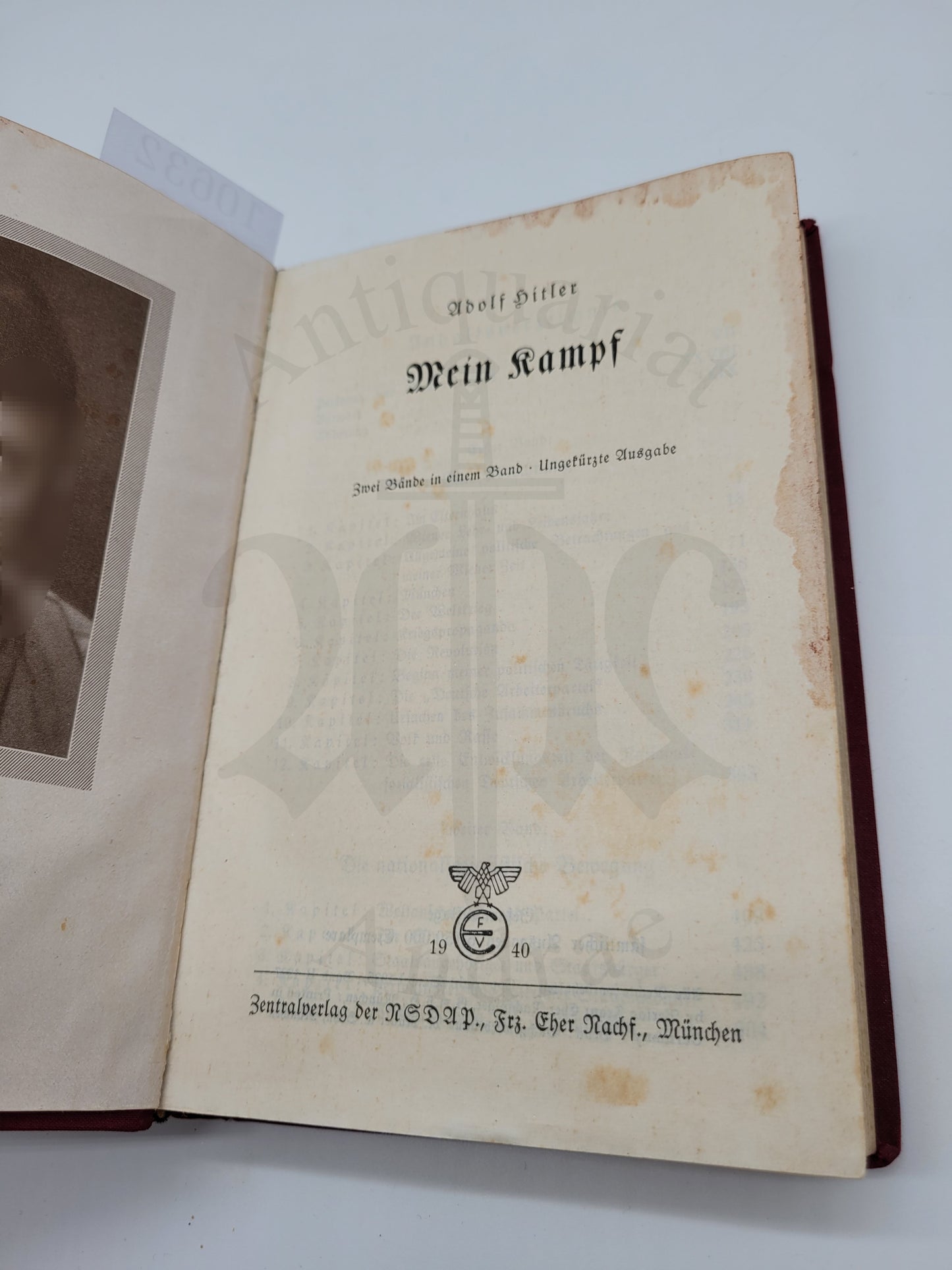 Mein Kampf Tornisterausgabe 1940