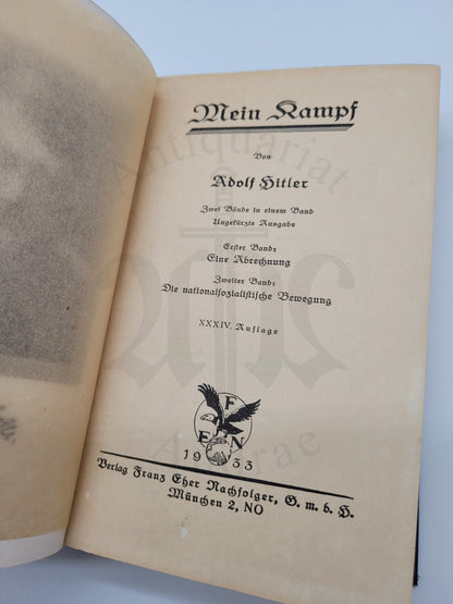 Mein Kampf Volksausgabe 1933