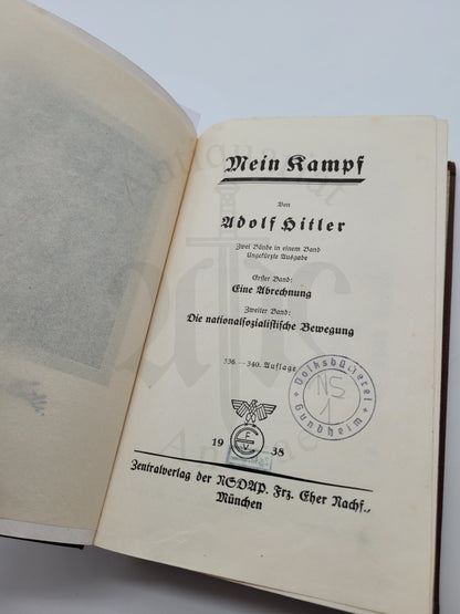 Mein Kampf Volksausgabe 1938 (Bibliothek Exemp.)