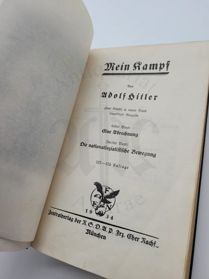 Mein Kampf Volksausgabe 1934 (Partei-Widmung)
