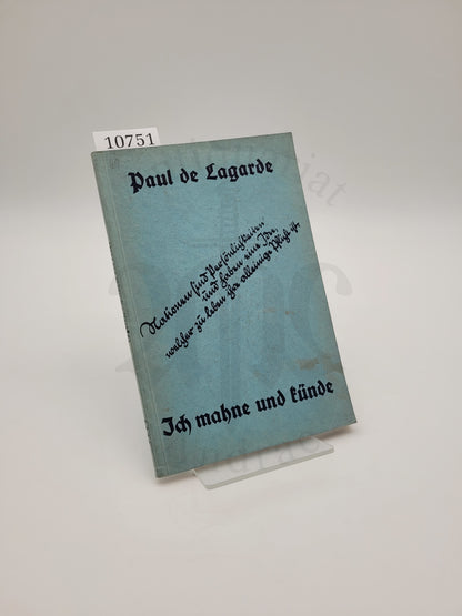 Ich mahne und künde