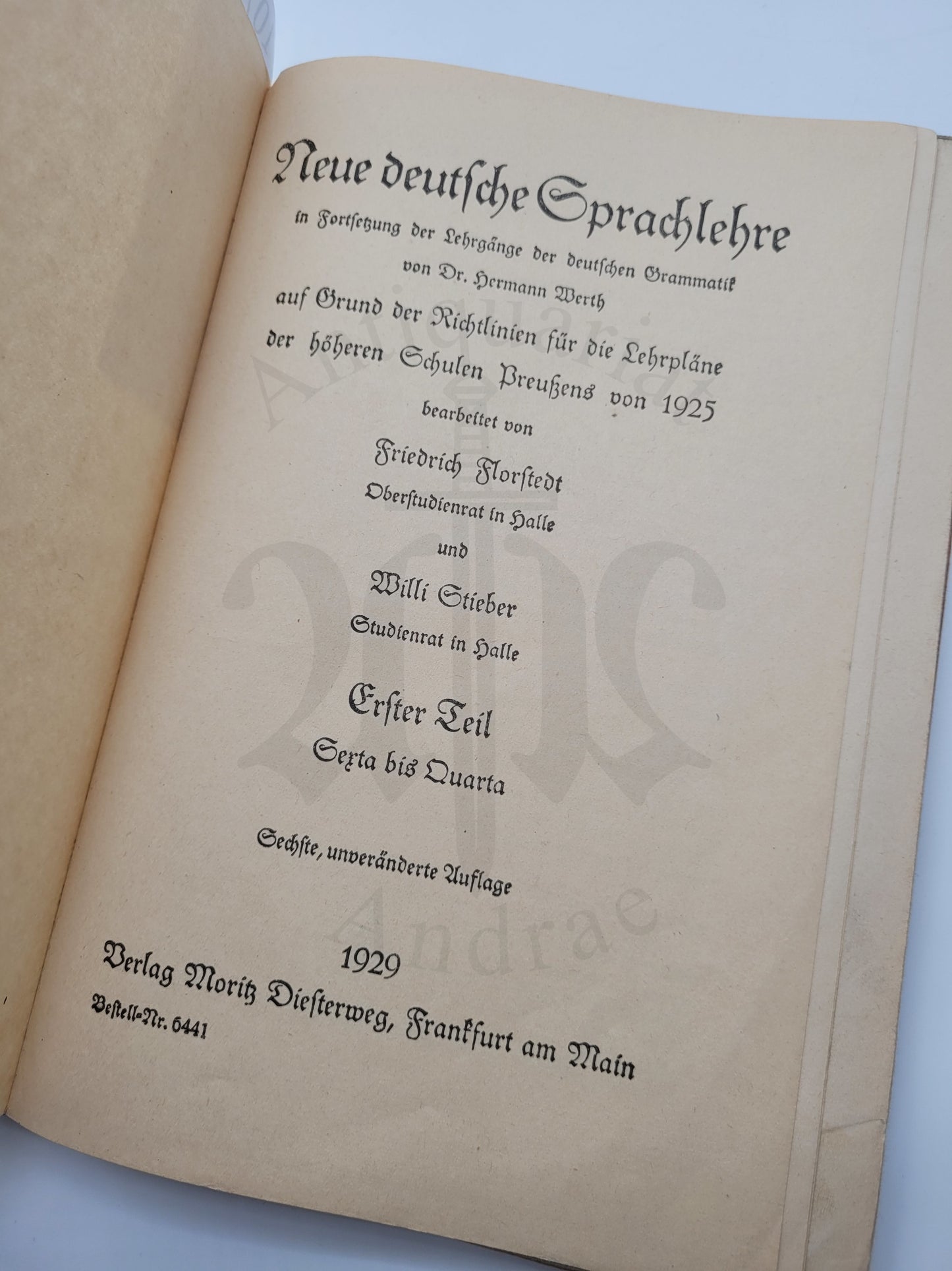 Neue deutsche Sprachlehre (Erster Teil + Übungsbuch)