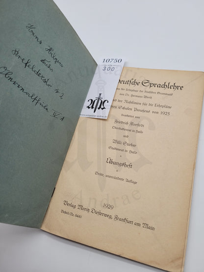 Neue deutsche Sprachlehre (Erster Teil + Übungsbuch)