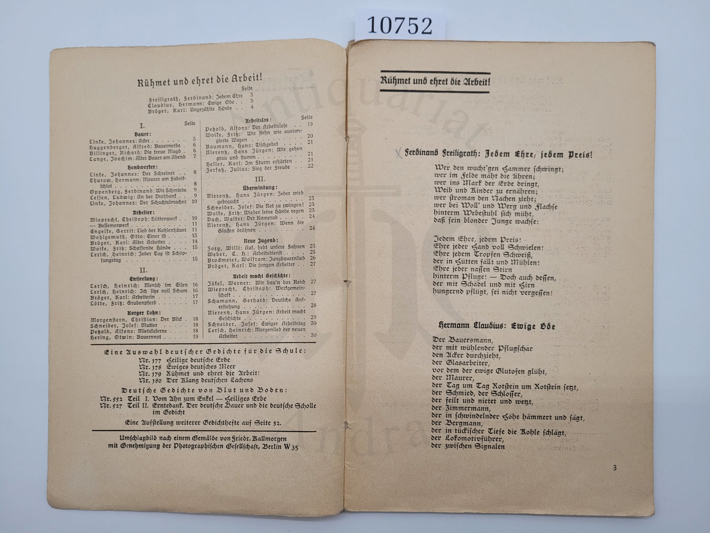 Rühmet und Ehret die Arbeit!