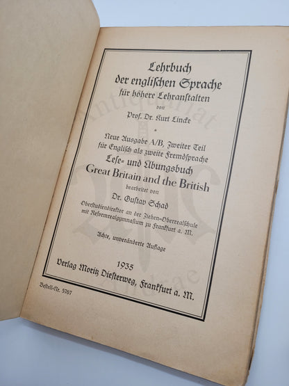 Lehrbuch der englischen Sprache (2. Bände)