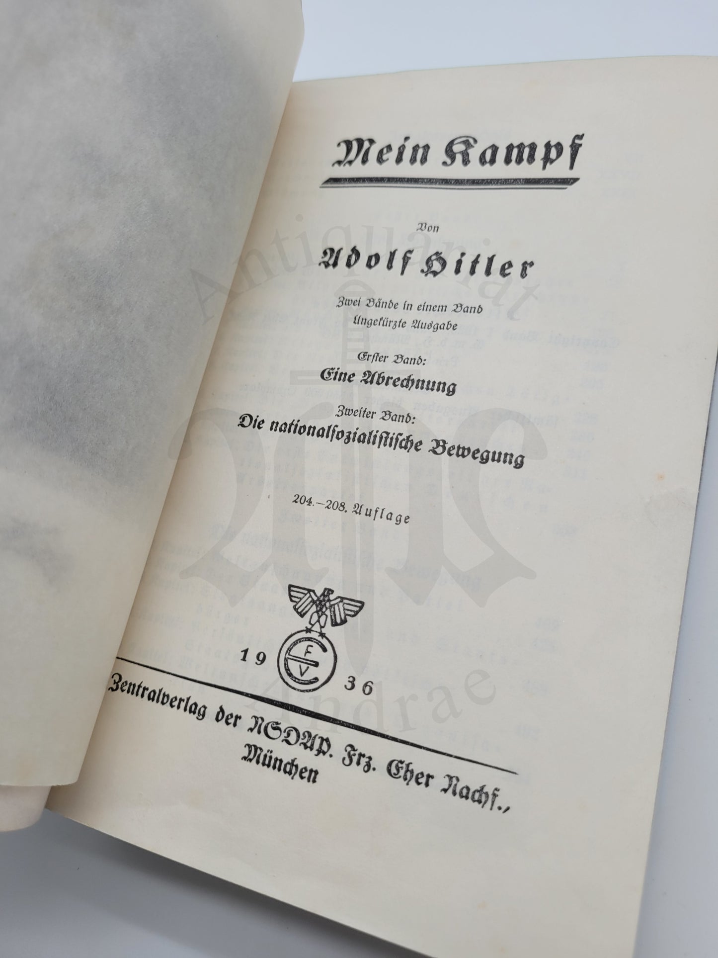 Mein Kampf Volksausgabe 1936 (Orig. Schutzumschlag)