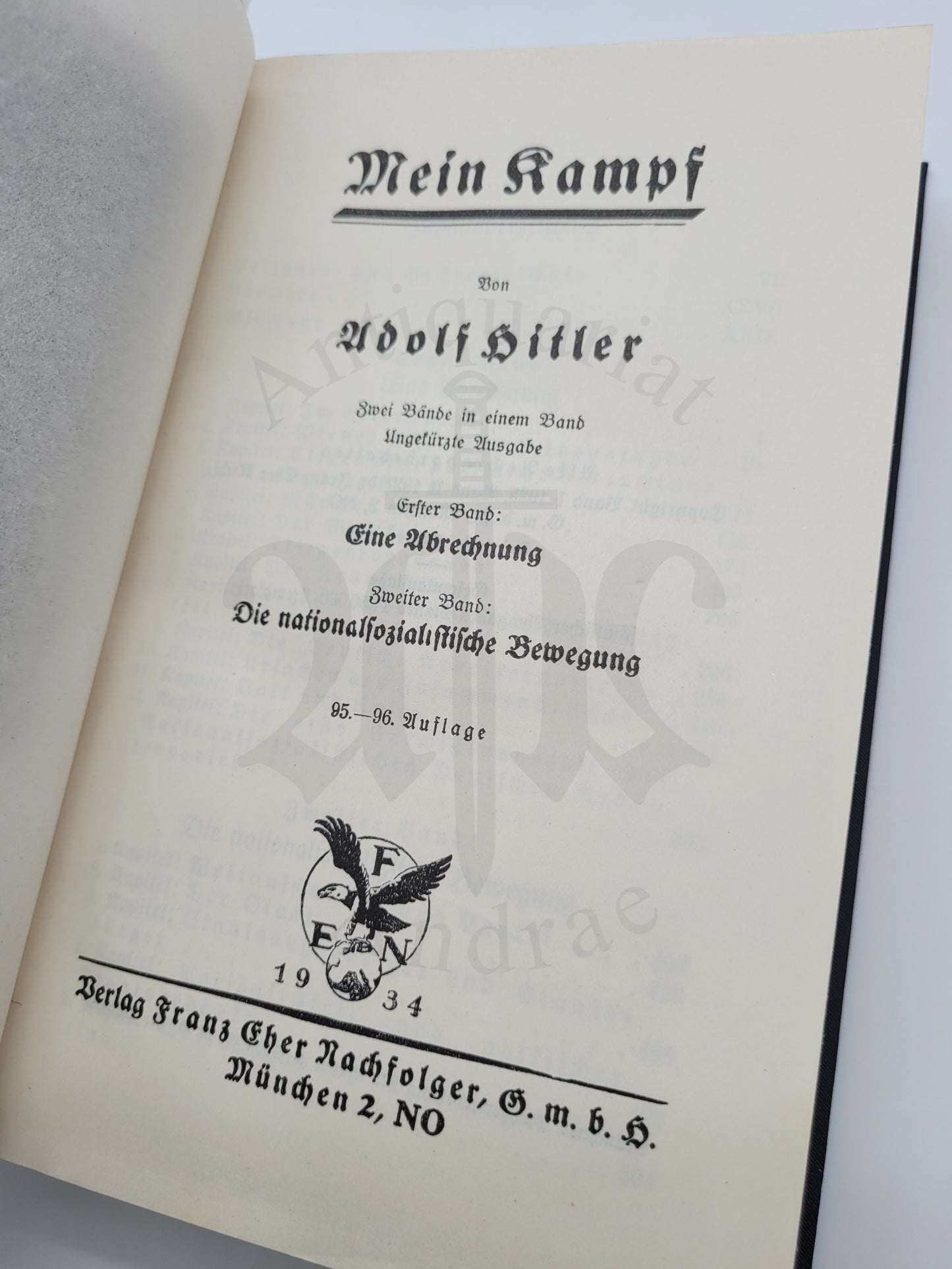 Mein Kampf Volksausgabe 1934 (Orig. Schutzumschlag)