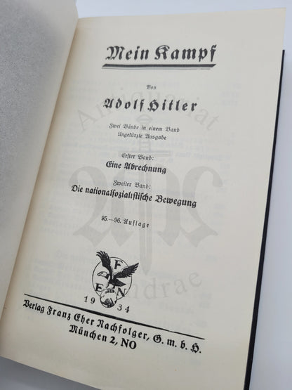Mein Kampf Volksausgabe 1934 (Orig. Schutzumschlag)