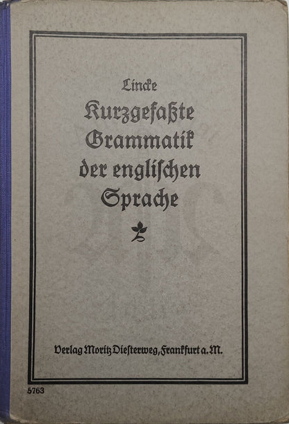 Kurzgefasste Grammatik der englischen Sprache