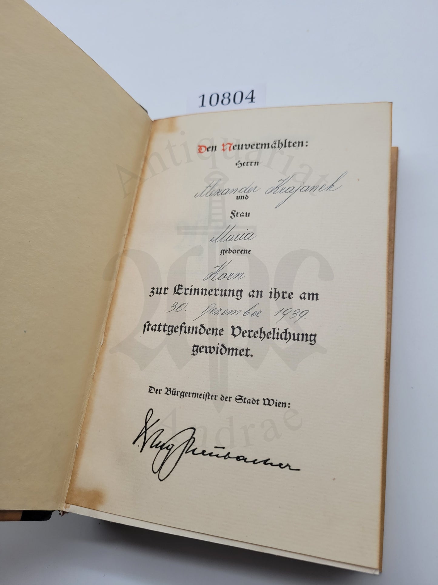 Mein Kampf Hochzeitsausgabe 1939 (Wien) +Schuber