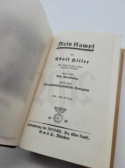 Mein Kampf Hochzeitsausgabe 1939 (Wien) +Schuber