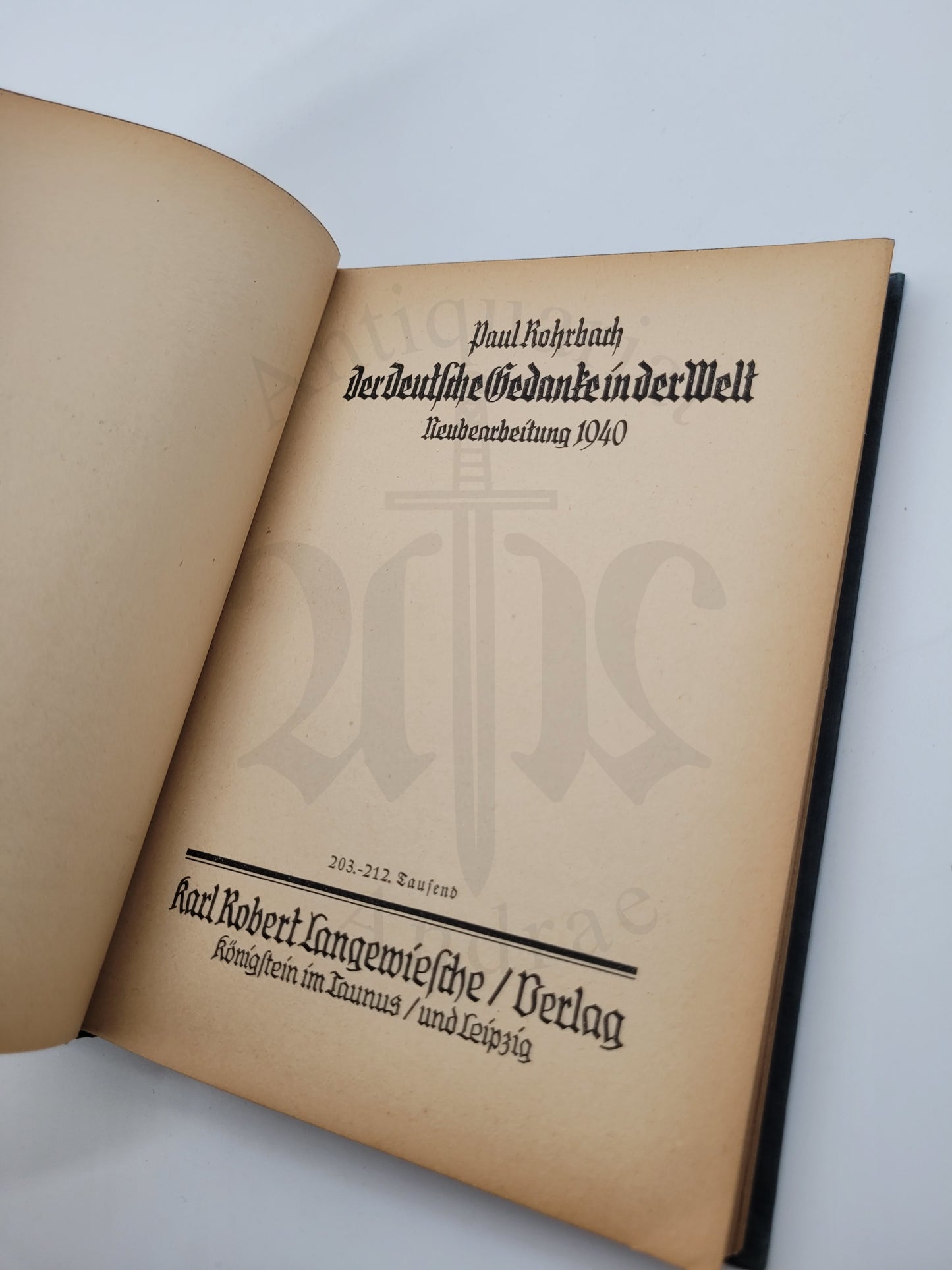 Der deutsche Gedanke in der Welt (Orig. Schutzumschlag)