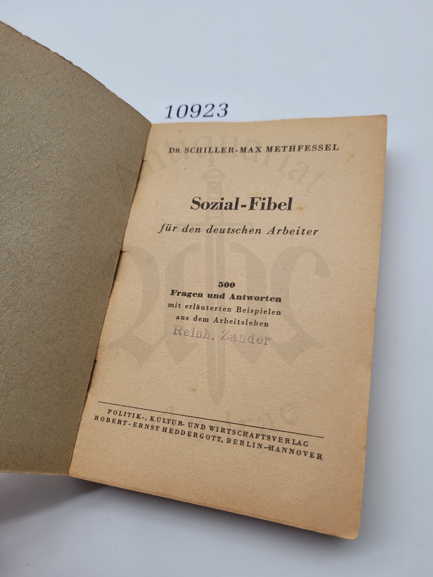 Sozial Fibel für den deutschen Arbeiter (Selten)