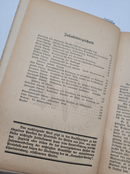 Die Protokolle der Weisen von Zion und die jüdische Weltpolitik