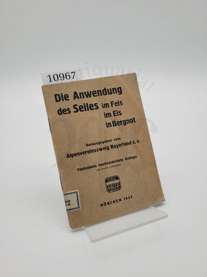 Die Anwendung des Seiles im Fels im Eis In Bergnot