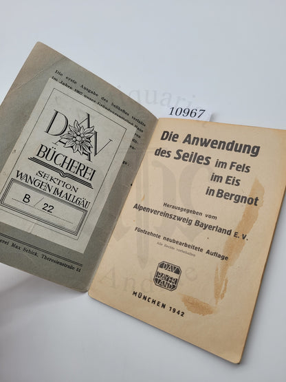 Die Anwendung des Seiles im Fels im Eis In Bergnot