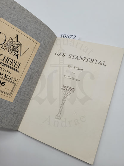Das Stanzertal Ein Führer von K. Steininger