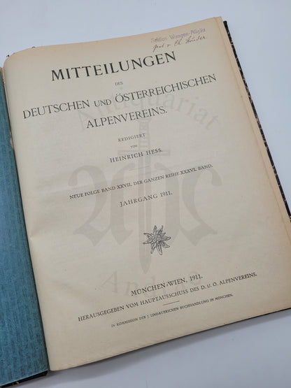 Mitteilungen des Deutschen u. Österreichischen Alpenvereins