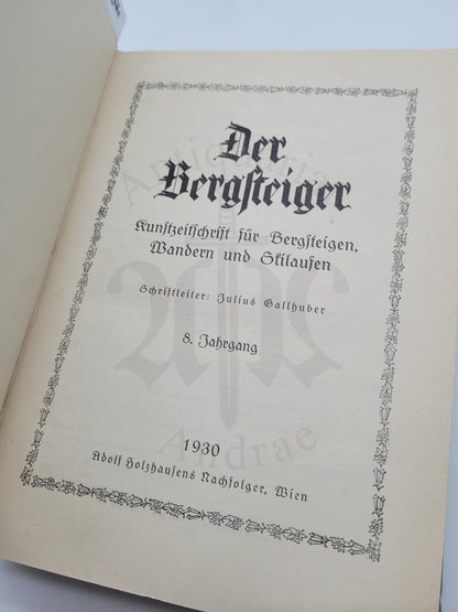 Der Bergsteiger 1930 (Kompl. Jahrgang)