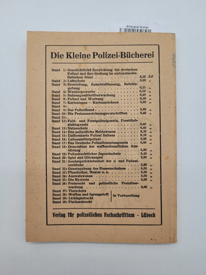 Der Hund im Dienst der Ordnungspolizei
