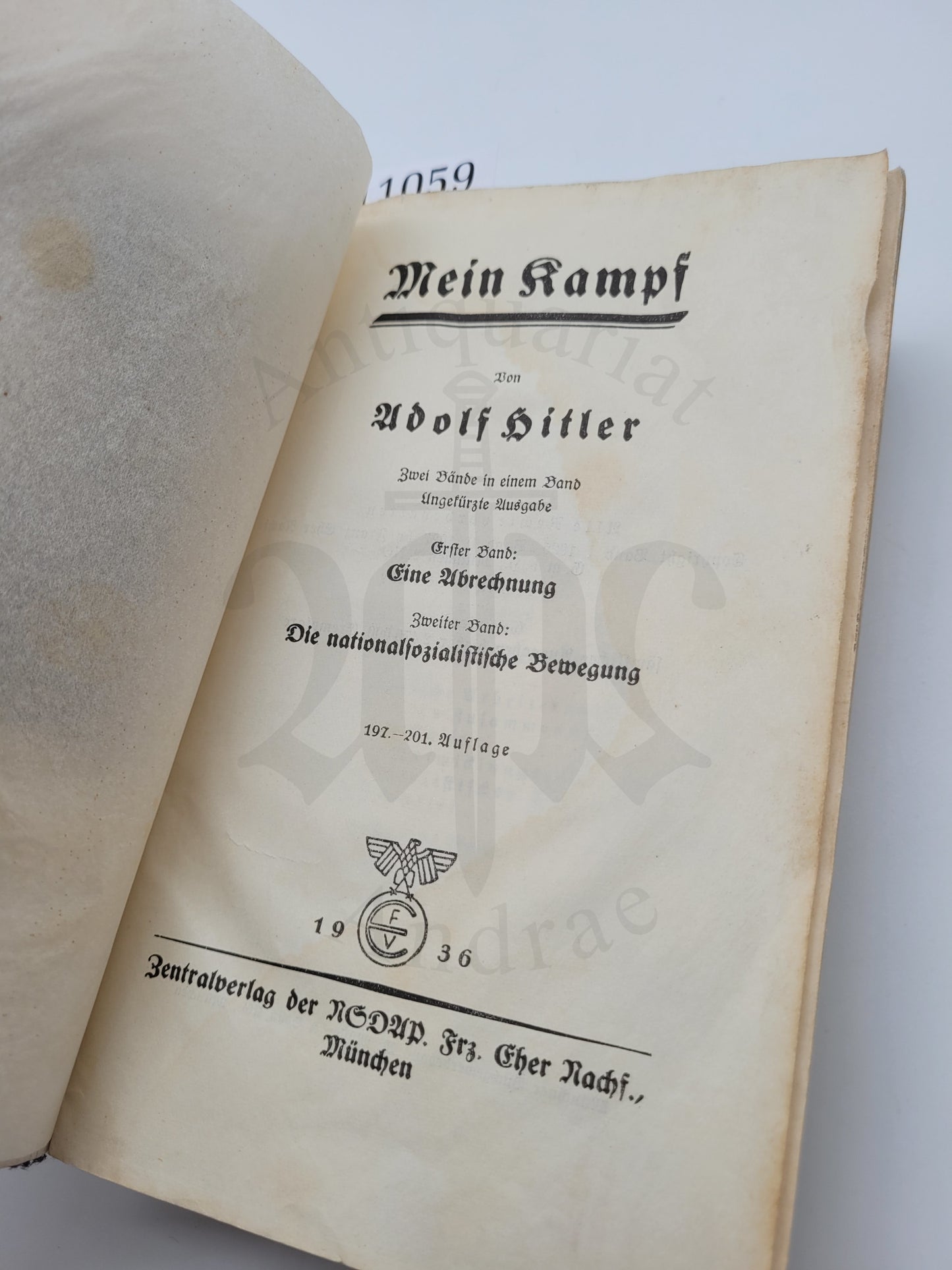 Mein Kampf Volksausgabe 1936 (Leseexemplar)