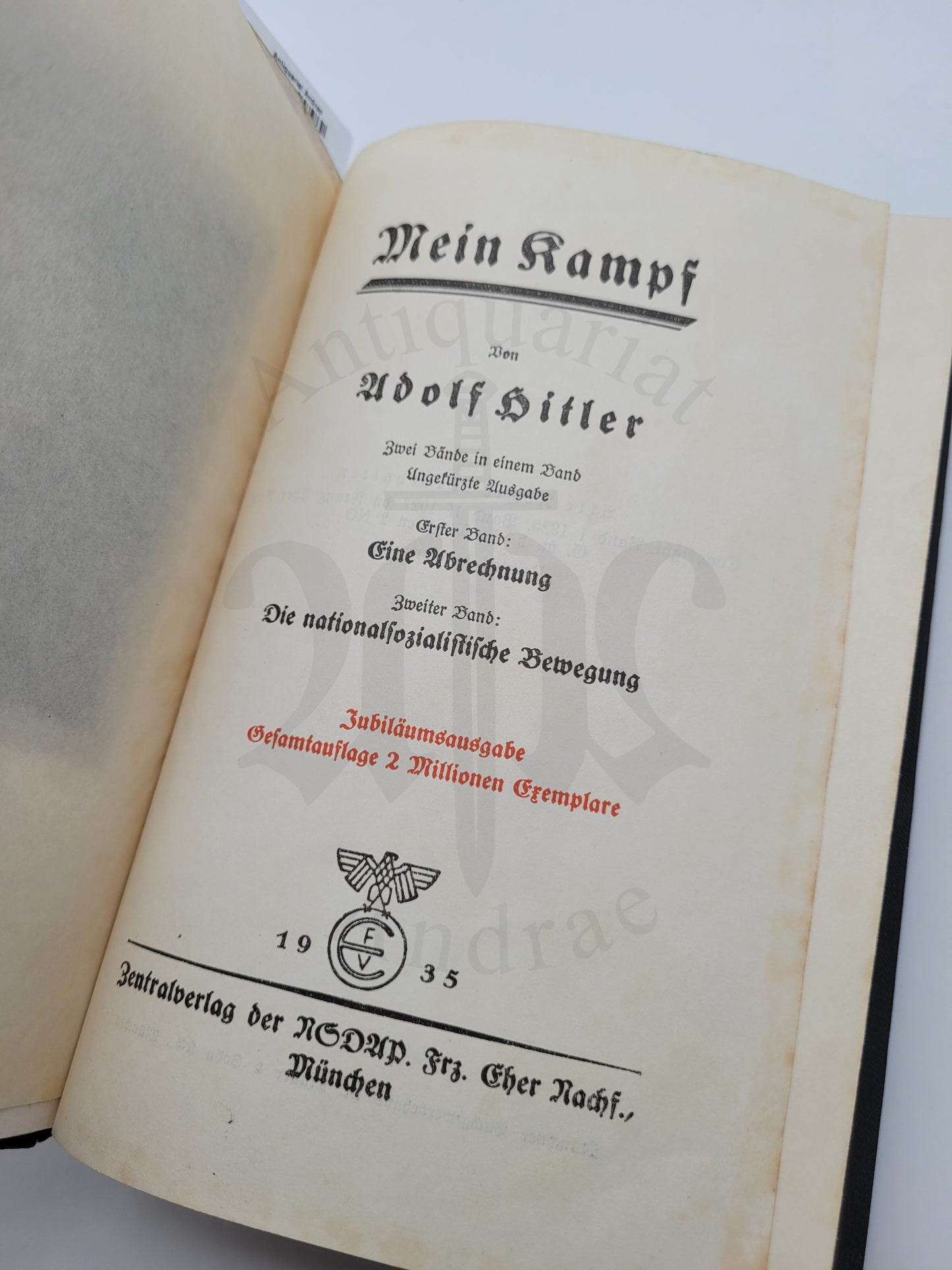 Mein Kampf Volksausgabe 1935 (Jubiläumsausg. 2. Mill.)
