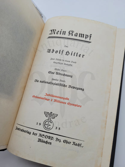 Mein Kampf Volksausgabe 1935 (Jubiläumsausg. 2. Mill.)
