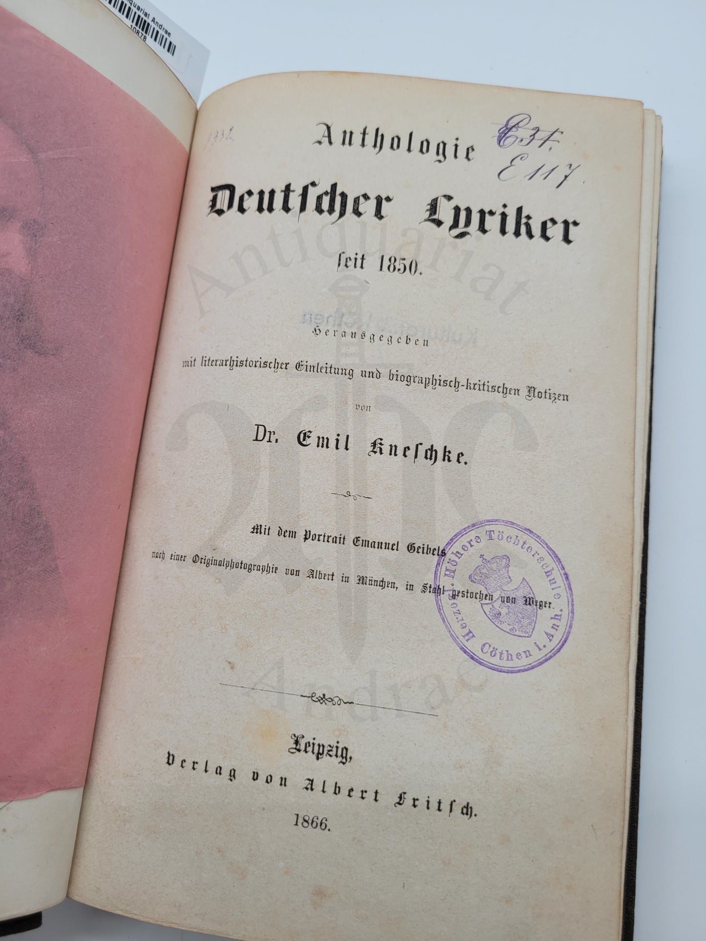 Anthologie Deutscher Lyriker