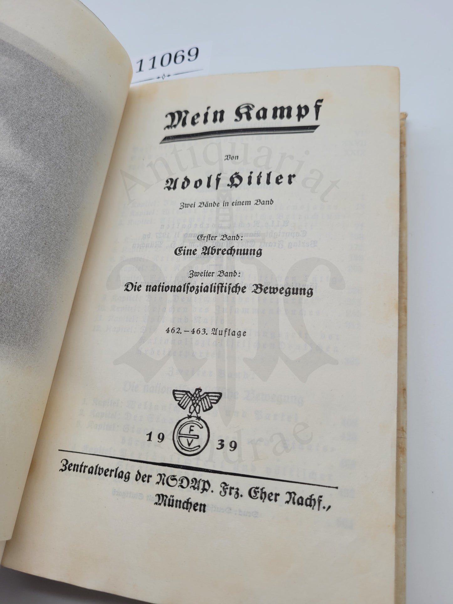 Mein Kampf Volksausgabe 1939 (Orig. Schutzumschlag)