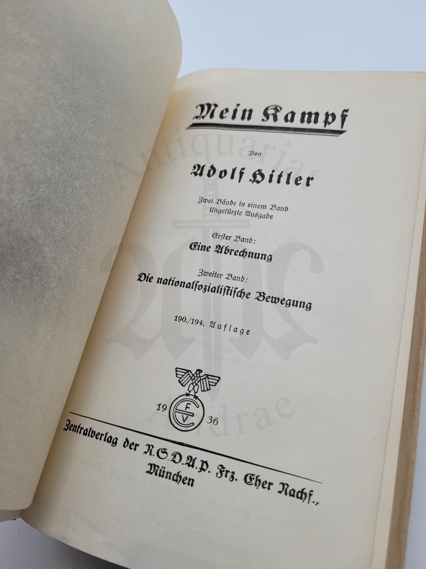 Mein Kampf Volksausgabe 1936 (Orig. Schutzumschlag)